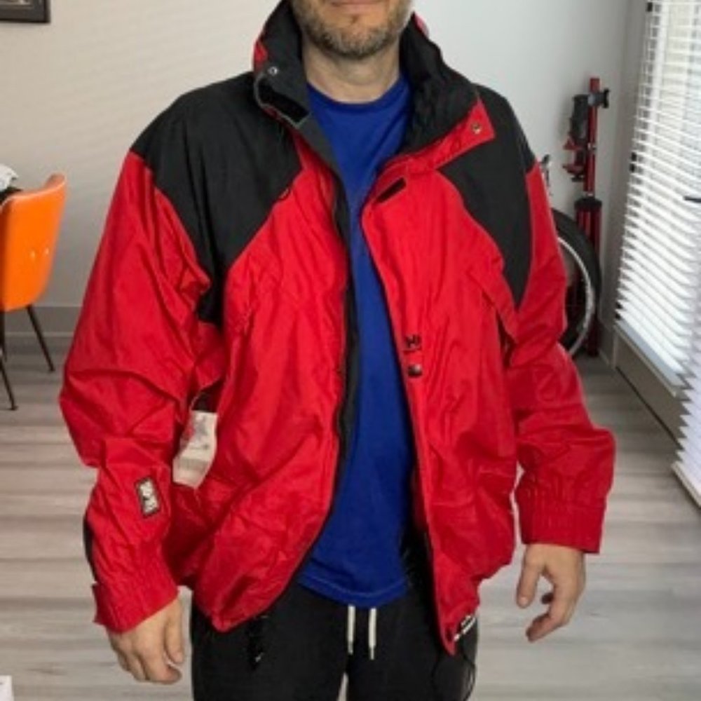 Vintage Helly Hansen Rain Jacket - Men's Large - Red